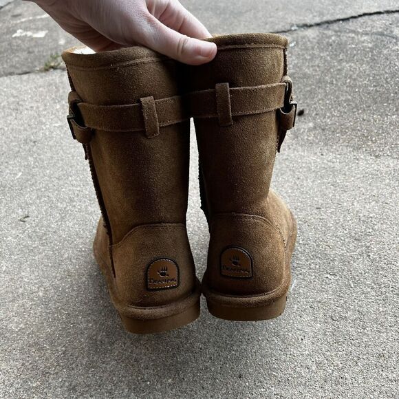Bearpaw Val Brown Suede Wool Sheepskin Lined Winter Boots Shoes Womens Size 10 - Picture 6 of 15